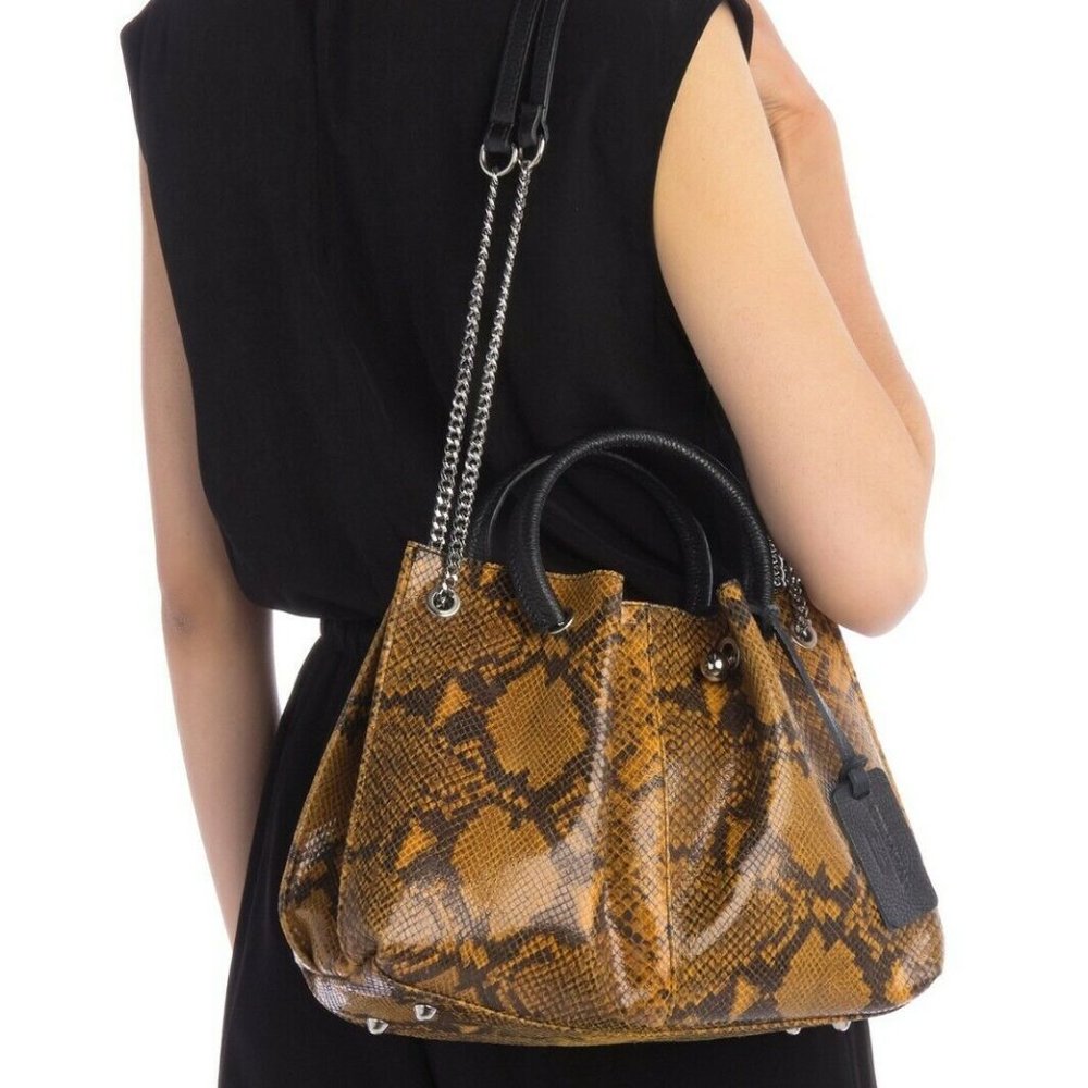 Persaman New York Doroteia Snake-Embossed Tote Bag